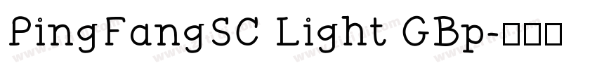 PingFangSC Light GBp字体转换
